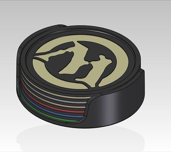 Magic The Gathering Coasters set 3D print model