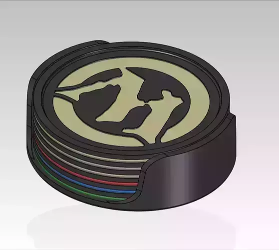 Magic The Gathering Coasters set 3D print model