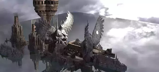 Angelic council statue city 2