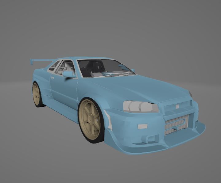 Nissan skyline r34 3D print model_1