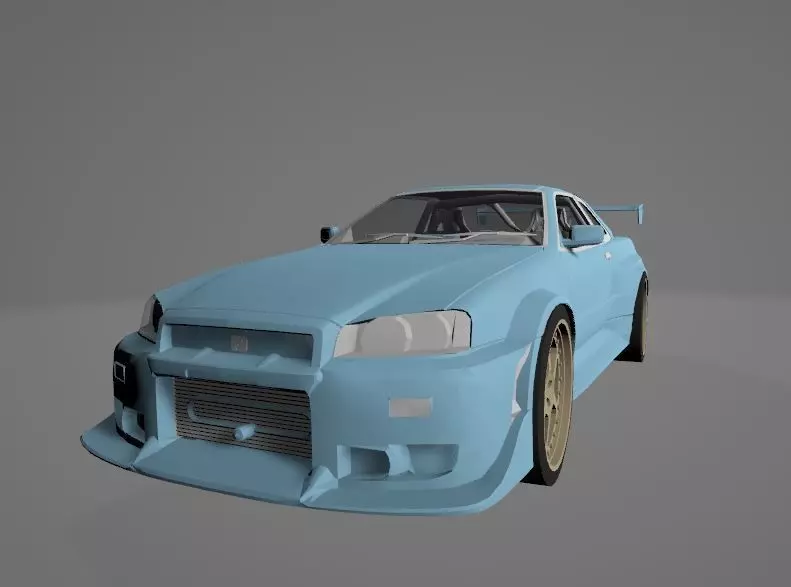 Nissan skyline r34 3D print model_0