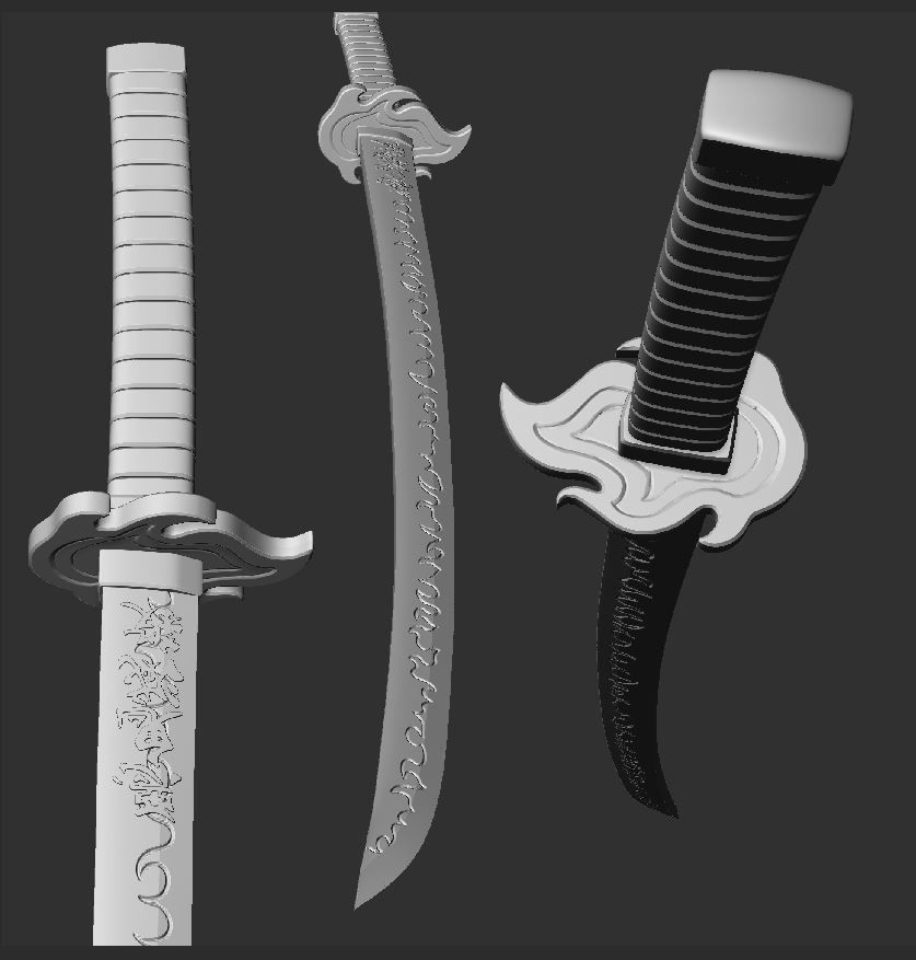 Rengoku Katana 3D print model_1
