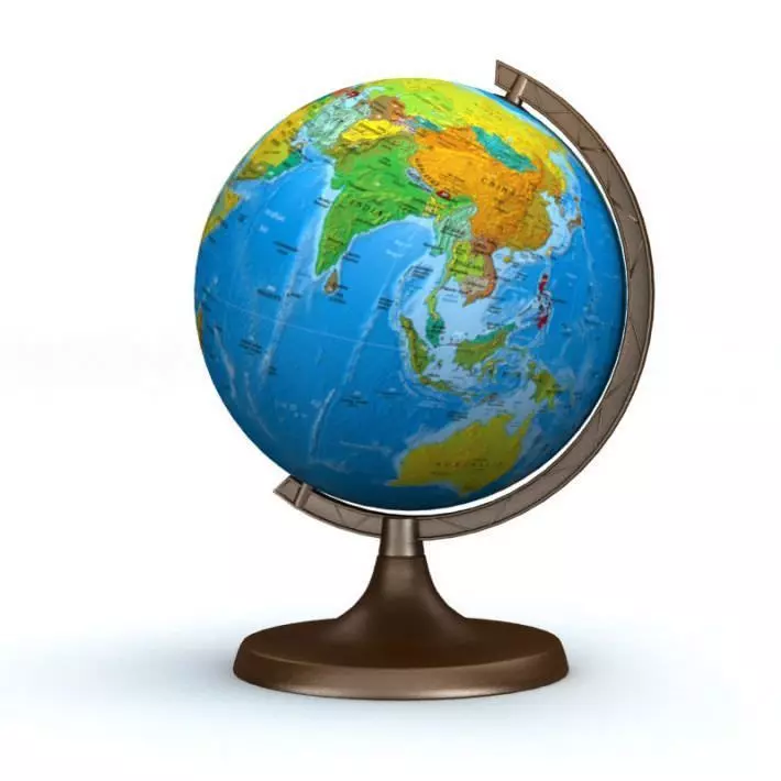 Colorful Globe 3D model_0