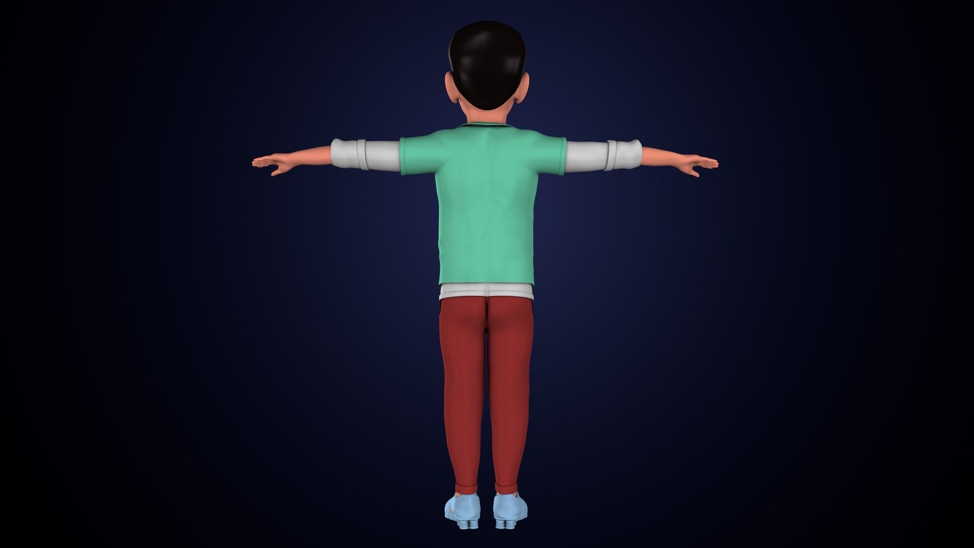 3d cartoon boy character 3D model_2