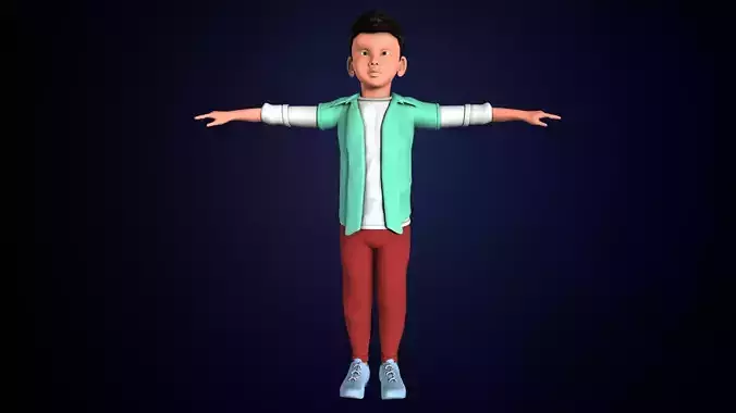 3d cartoon boy character