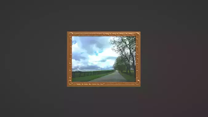 Framed painting Road