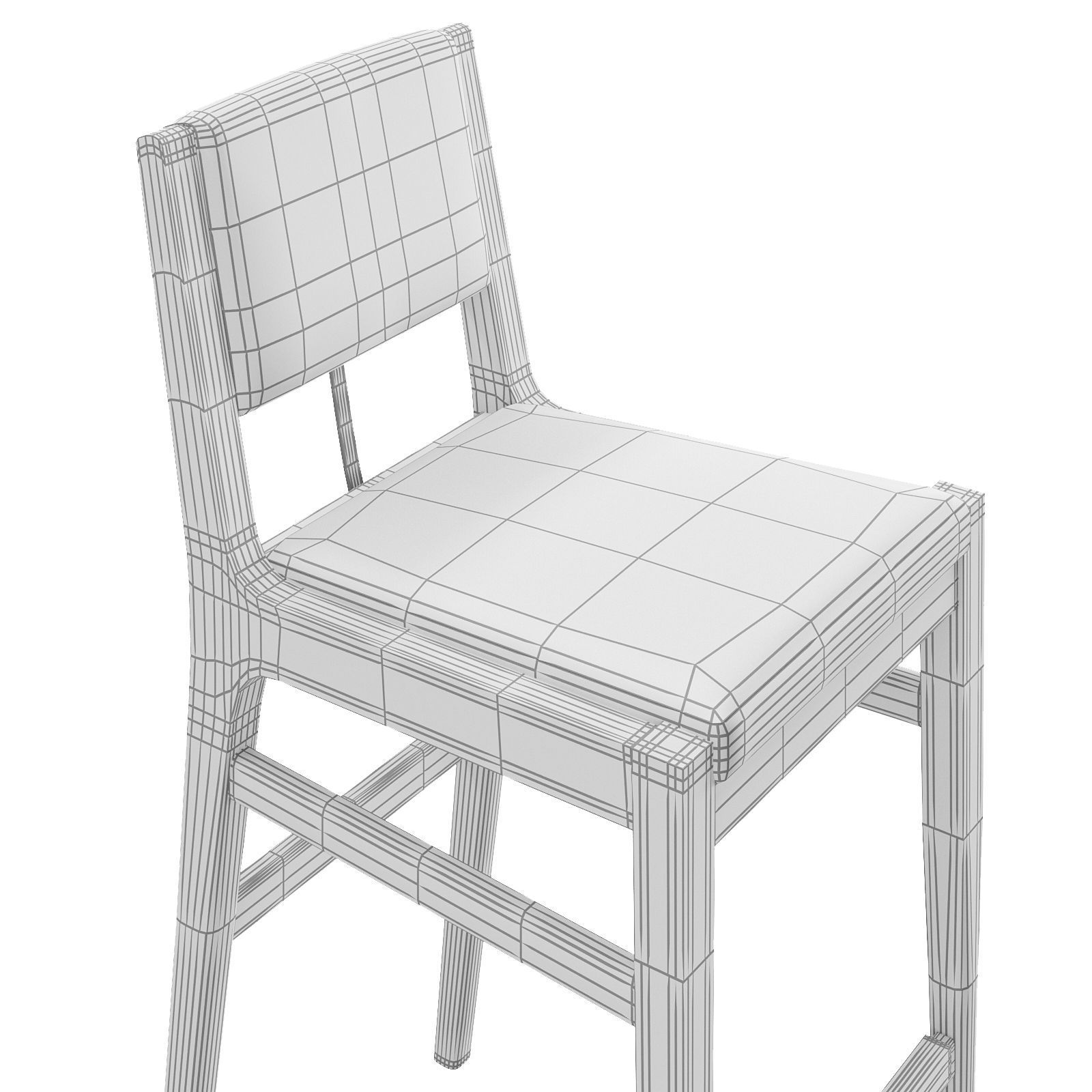 Hugo Counter Stool William grey 3D model_7