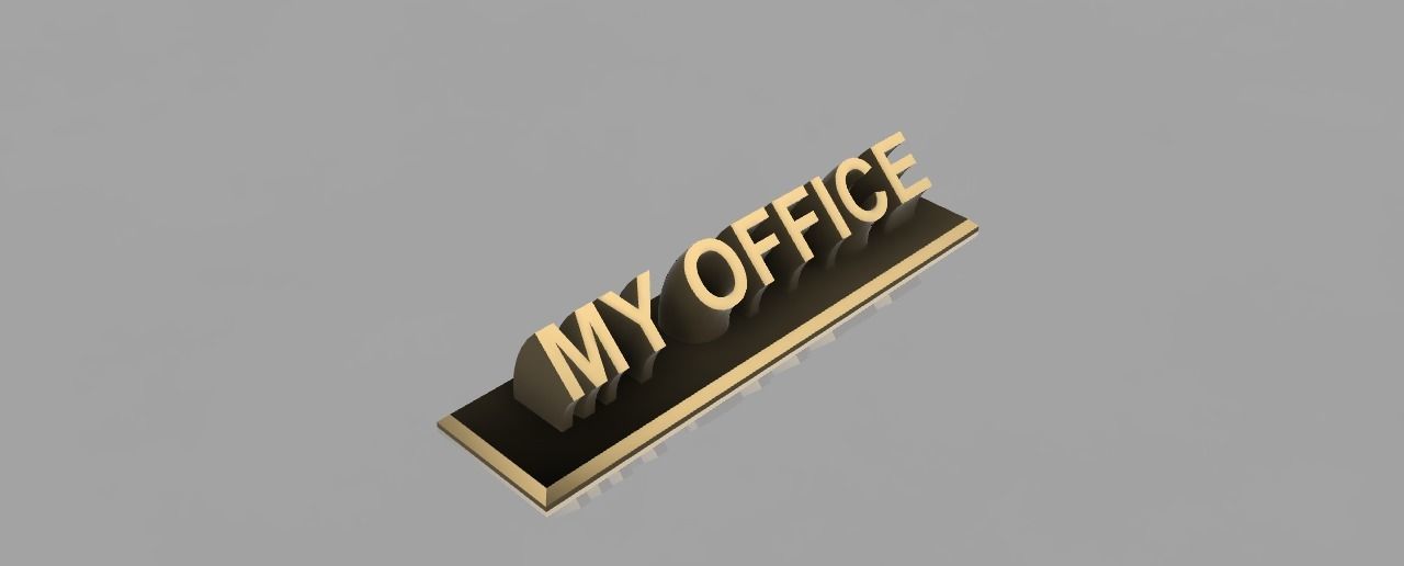 3d print custom sweeping nameplate 3D print model_3