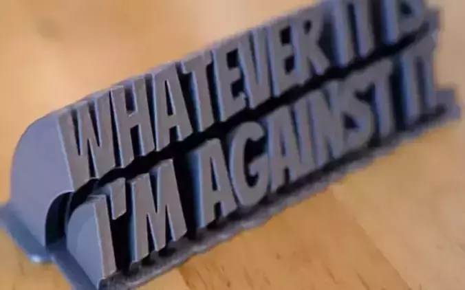 3d print custom sweeping nameplate 3D print model