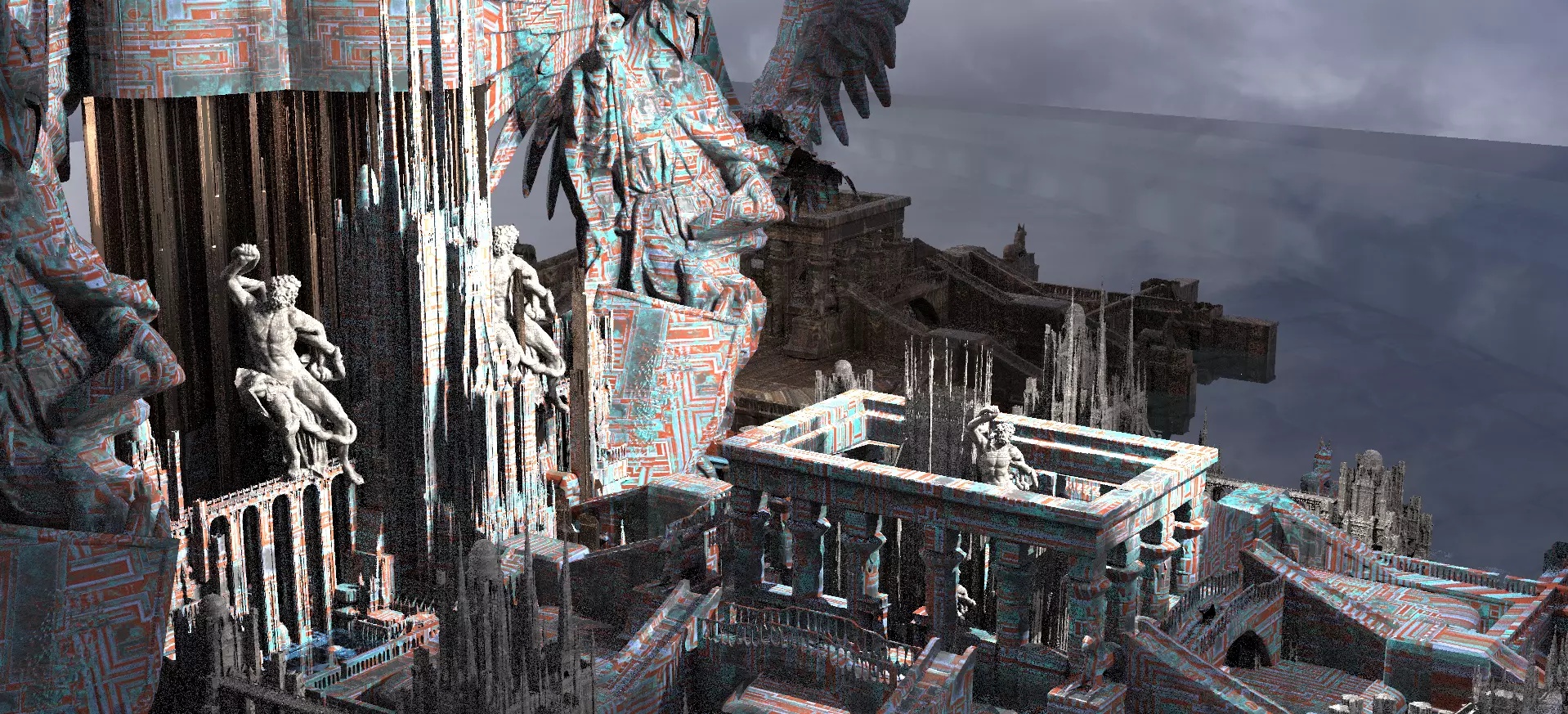 Classical Sci-Fi City Kitbash 3D model_0