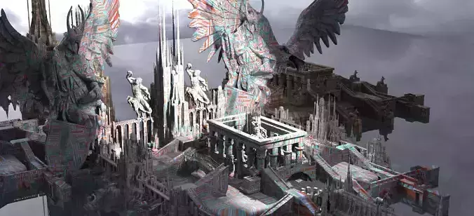 Angelic Sci fi City Huge Kitbash