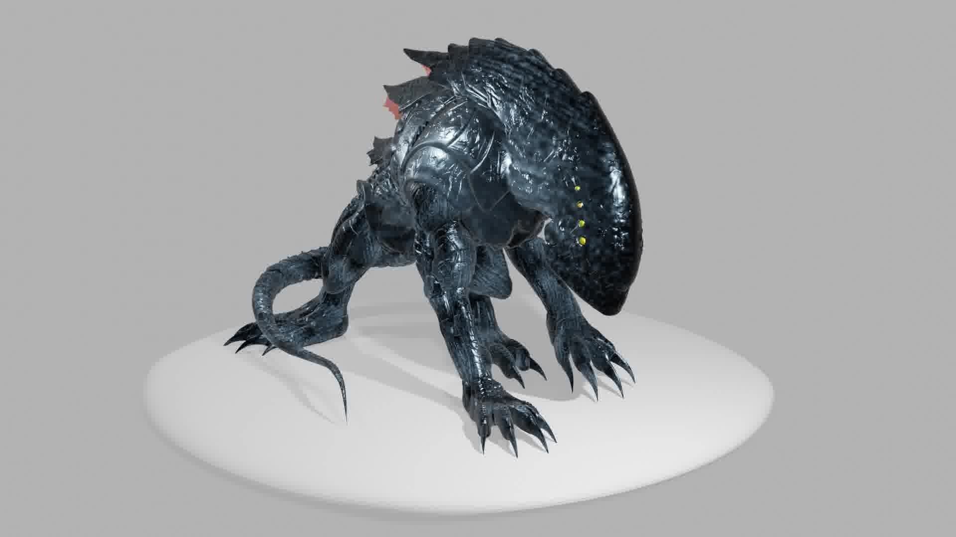 Steel predator  3D print model_3