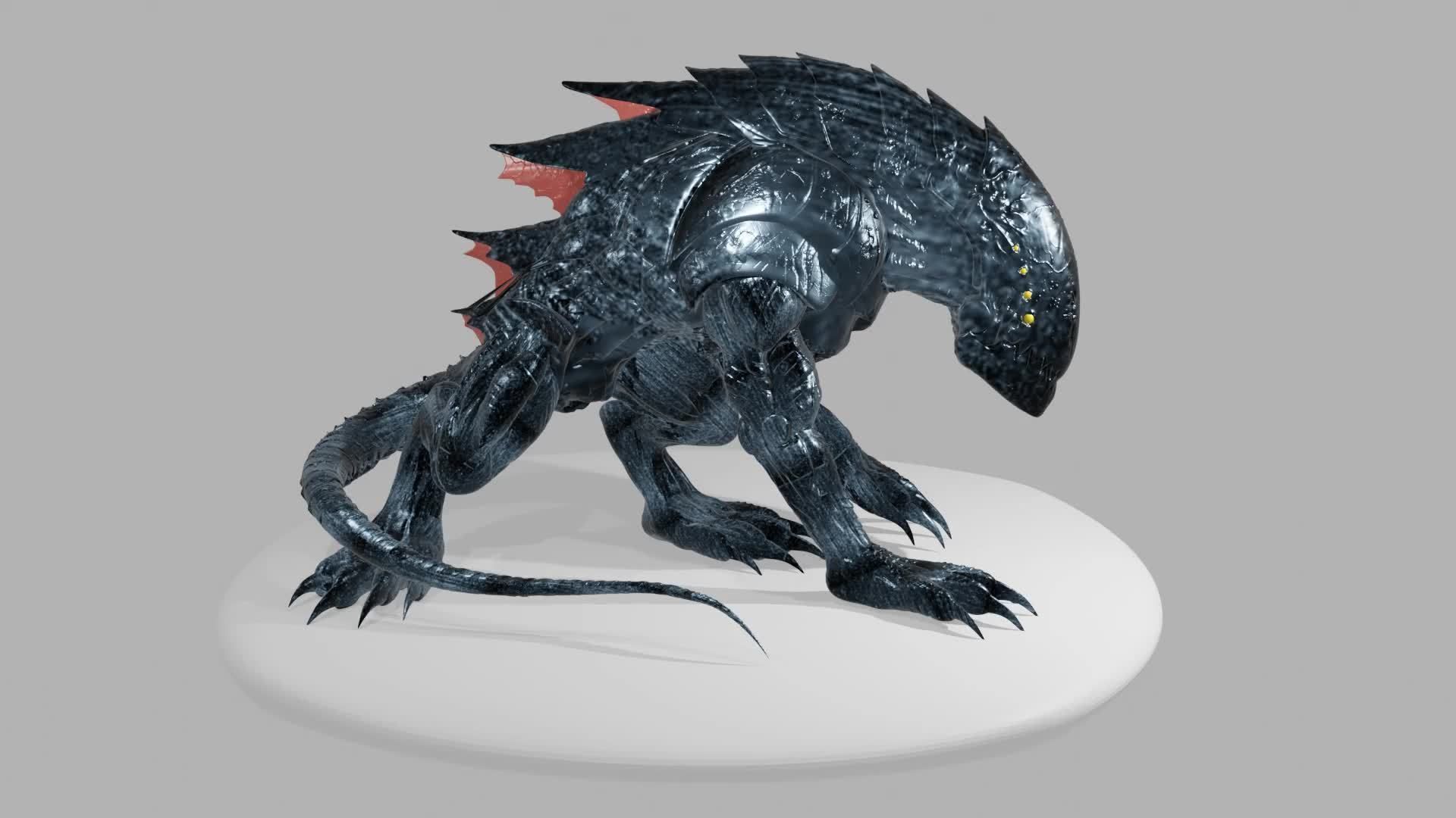 Steel predator  3D print model_2