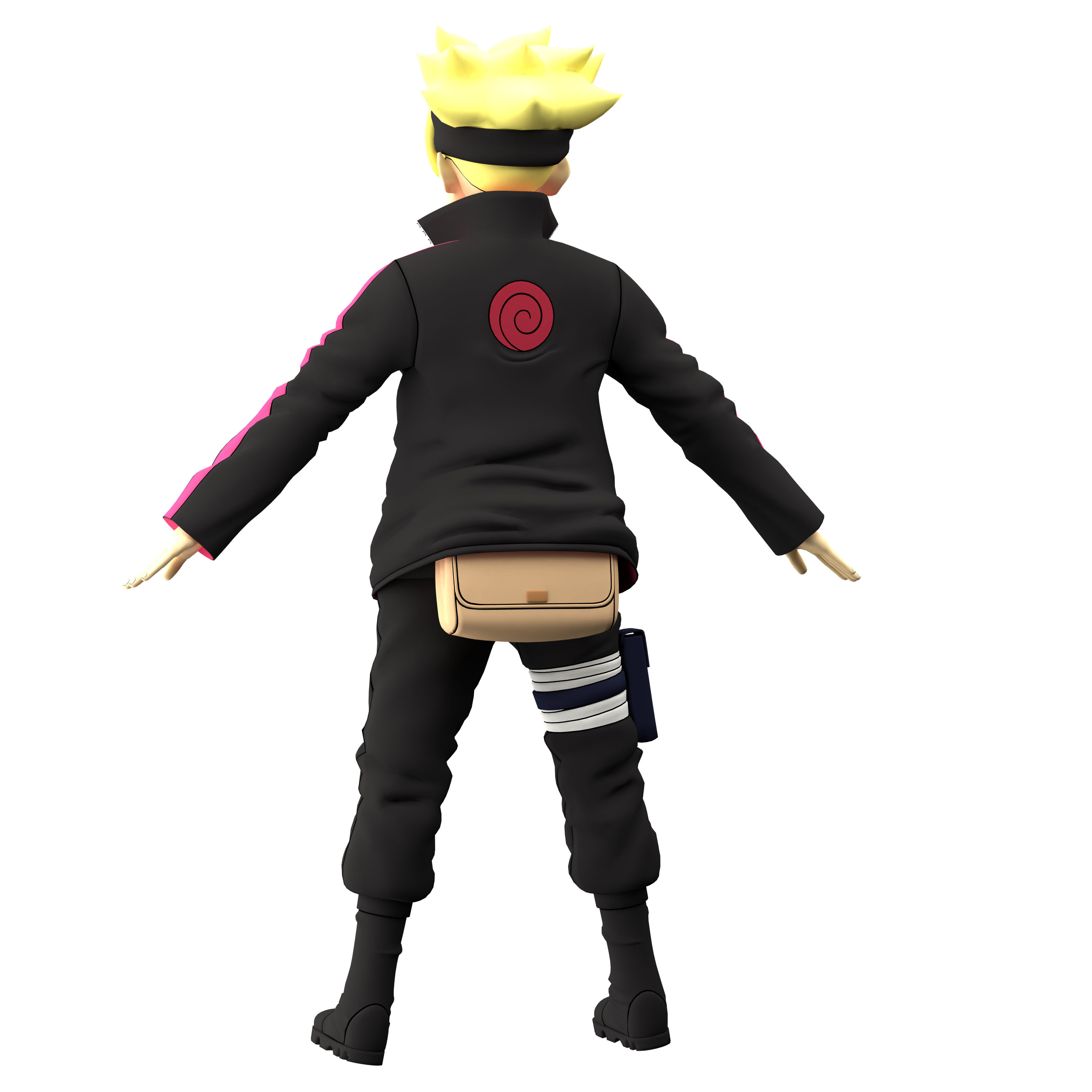 Boruto Uzumaki Low-poly 3D model_10