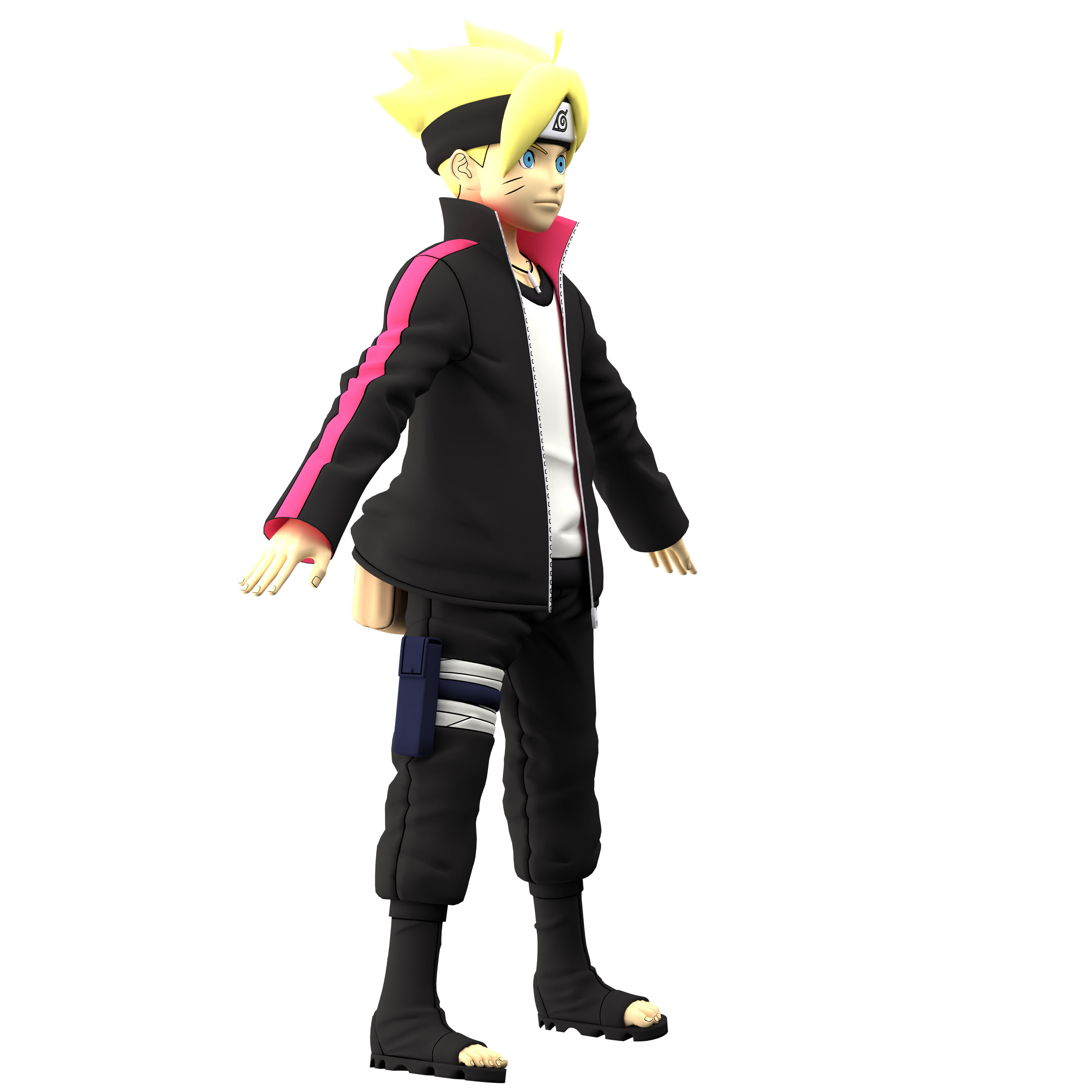 Boruto Uzumaki Low-poly 3D model_3