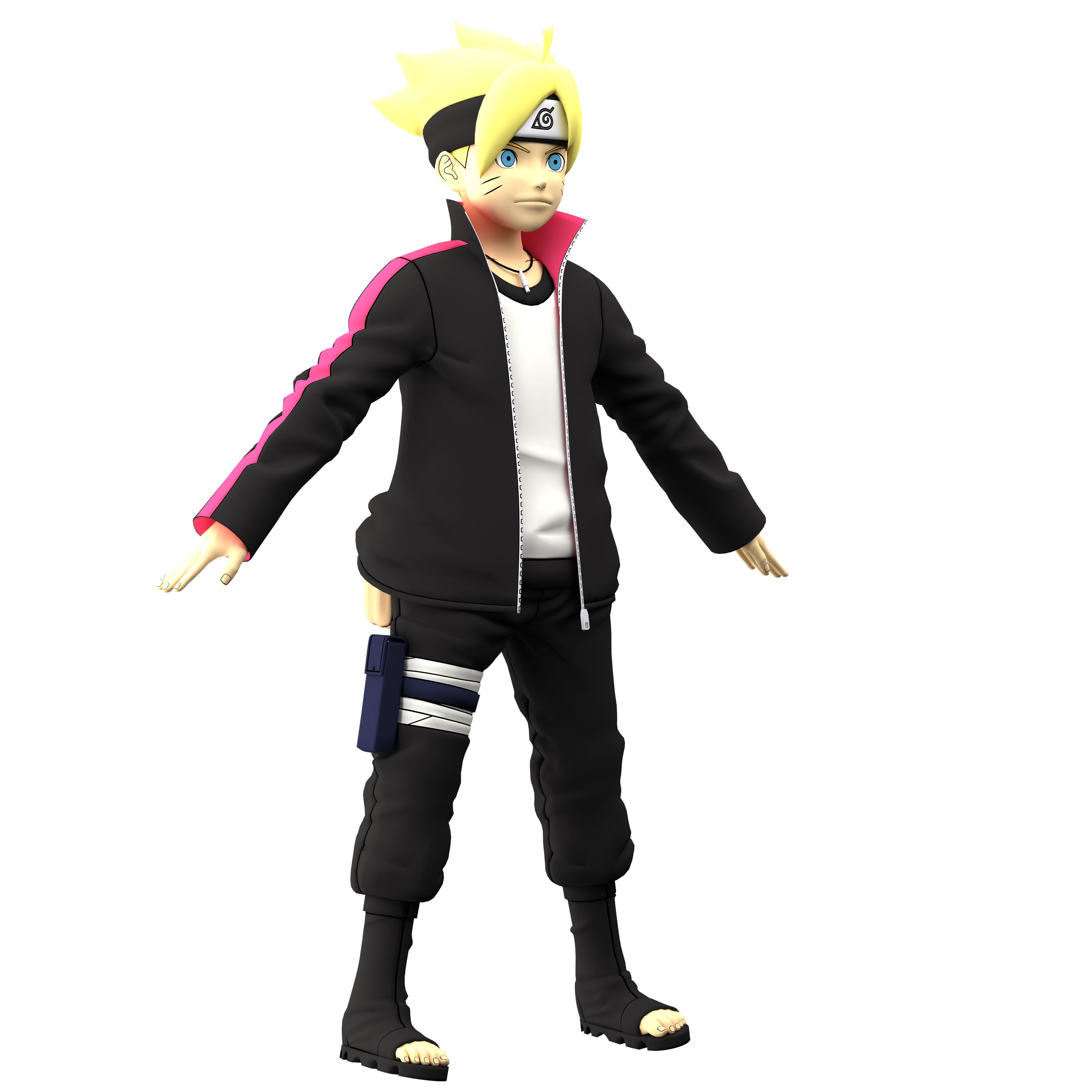 Boruto Uzumaki Low-poly 3D model_2