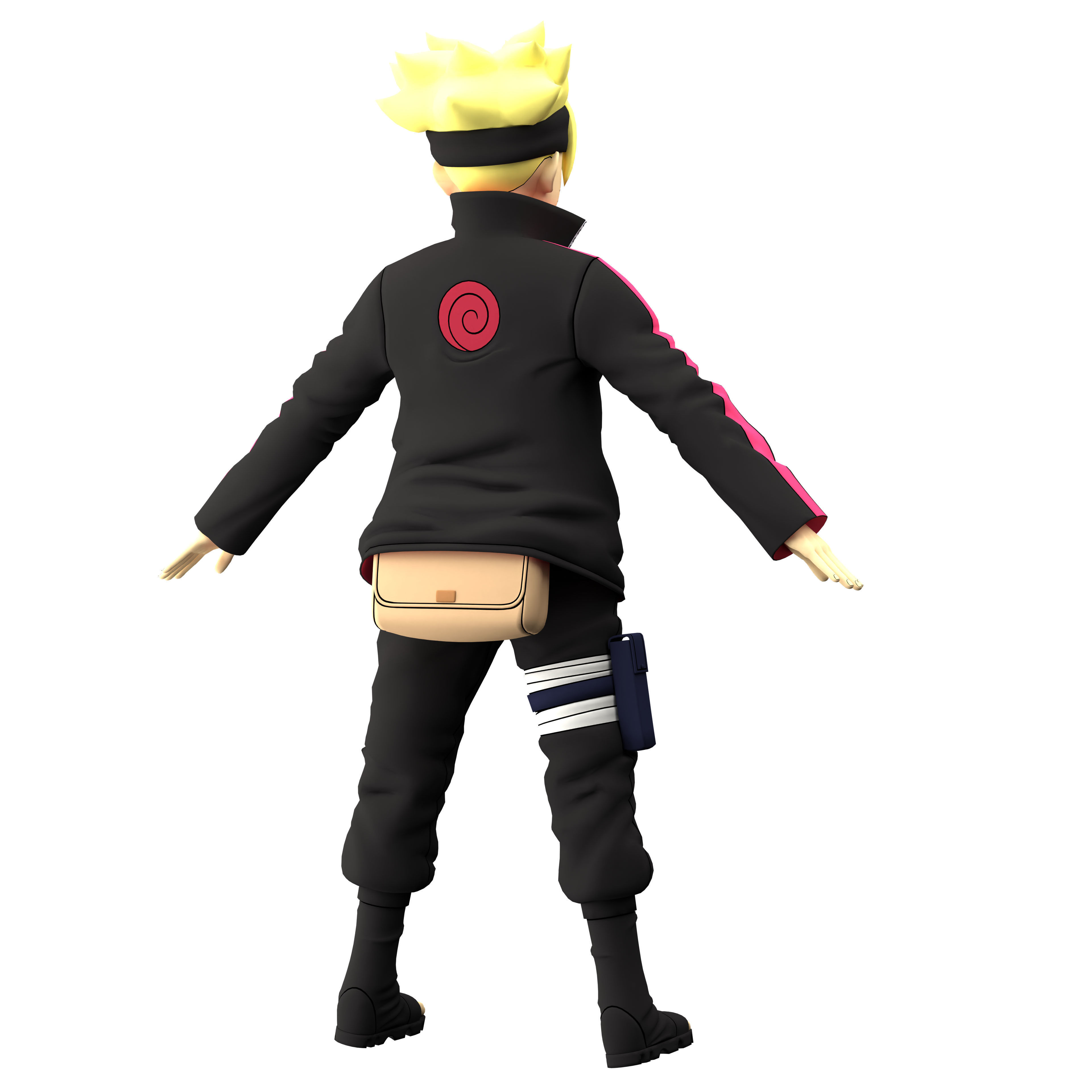 Boruto Uzumaki Low-poly 3D model_8