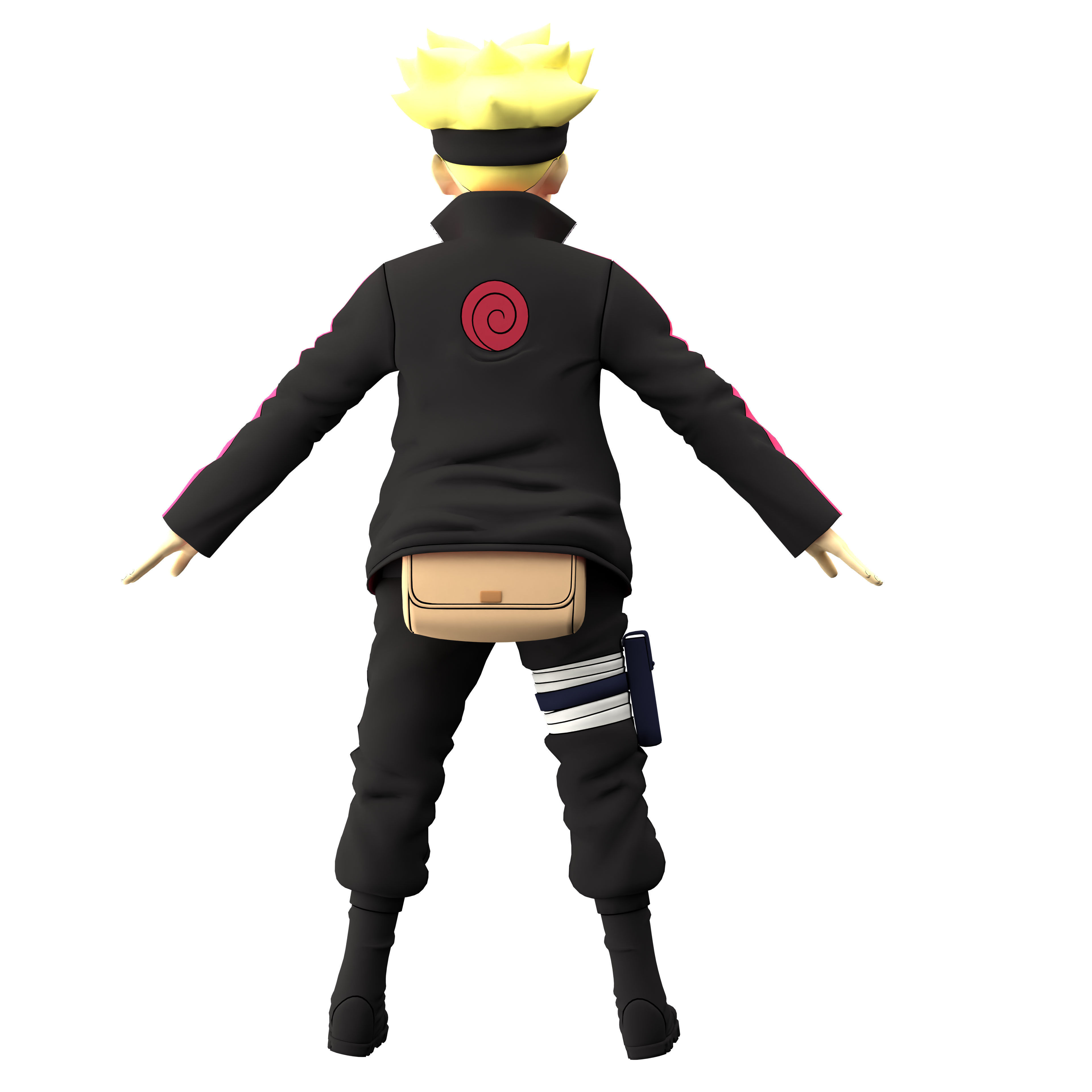 Boruto Uzumaki Low-poly 3D model_9