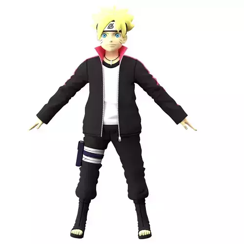 Boruto Uzumaki Low-poly 3D model