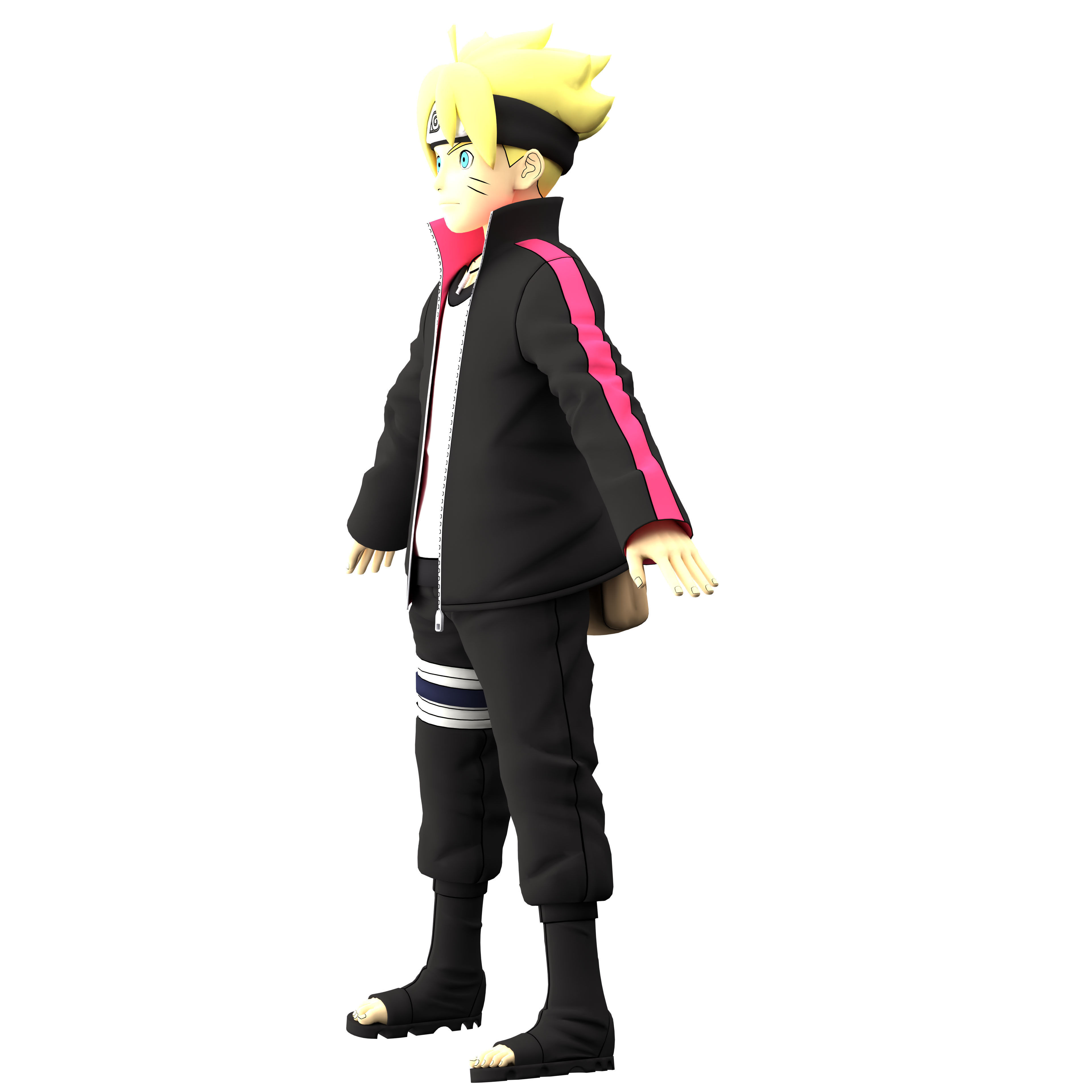 Boruto Uzumaki Low-poly 3D model_14