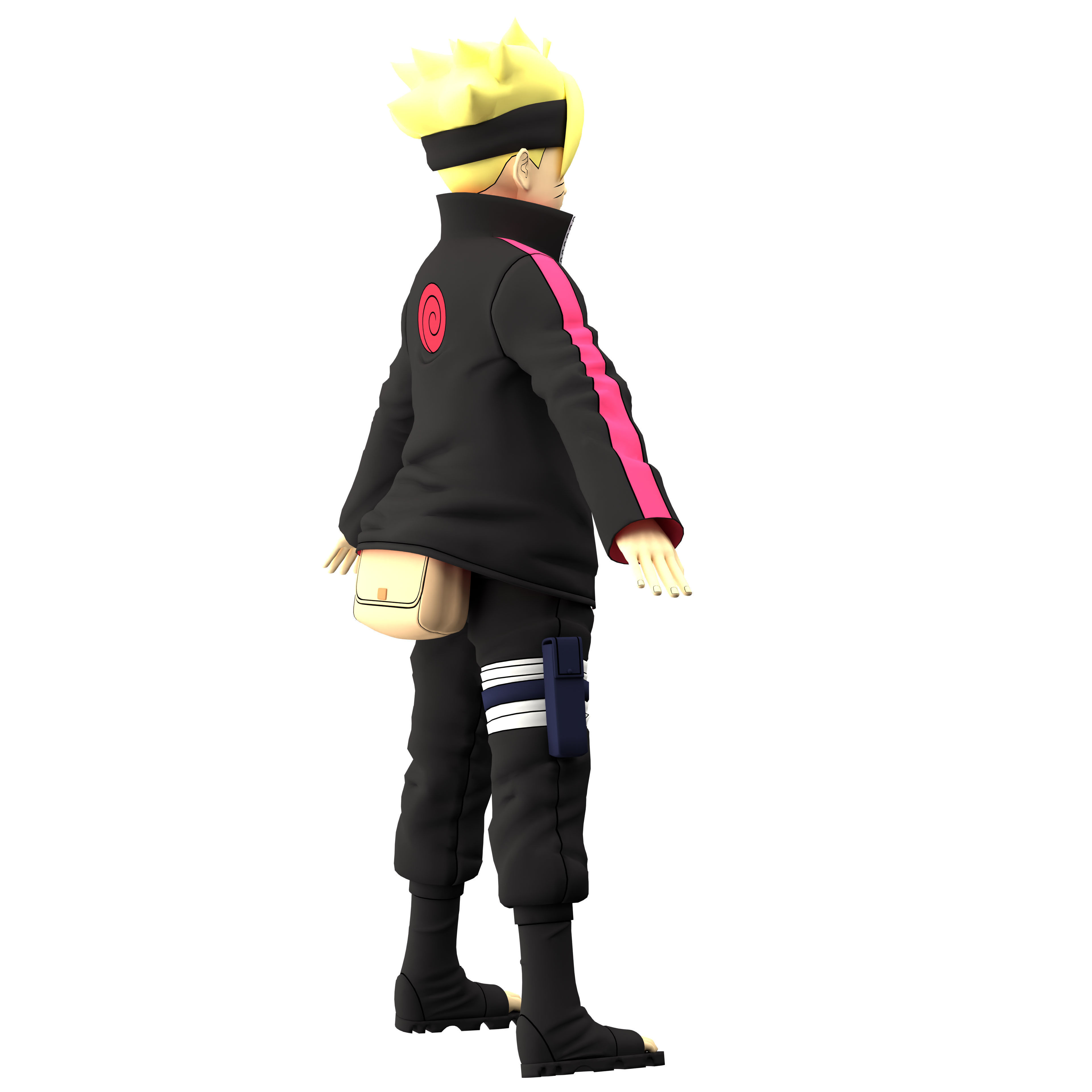 Boruto Uzumaki Low-poly 3D model_6