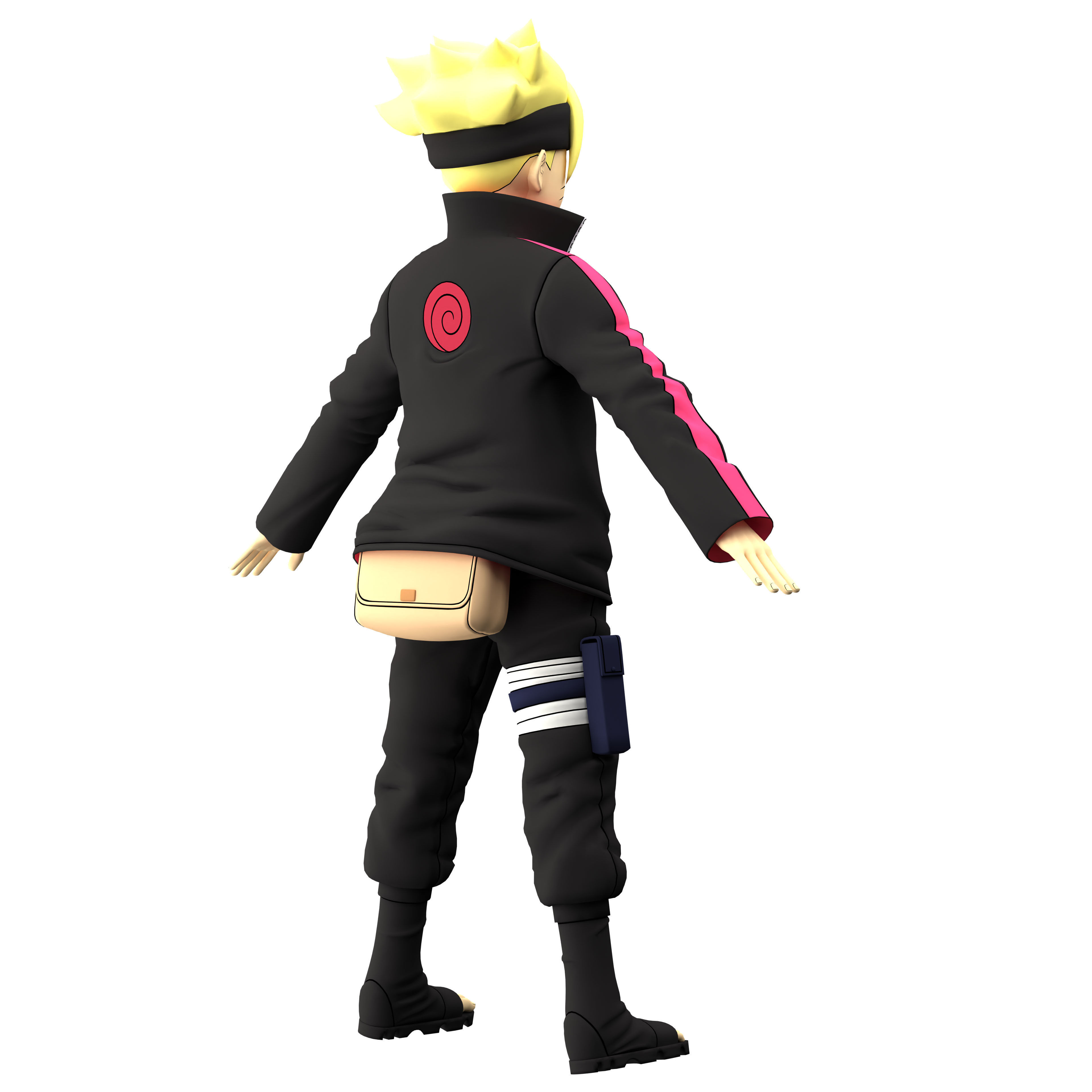 Boruto Uzumaki Low-poly 3D model_7