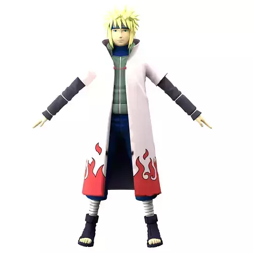  Minato Namikaze Low-poly 3D model