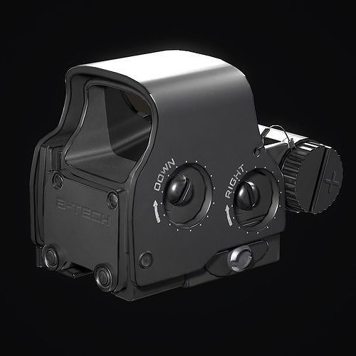 Holographic Sight Low-poly 3D model