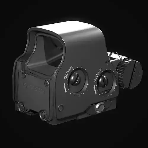 Holographic Sight Low-poly 3D model