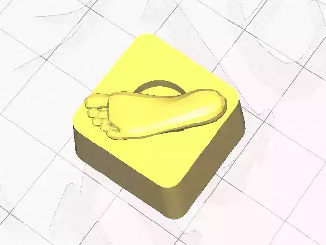 Foot Keycap 3d Print 3D print model