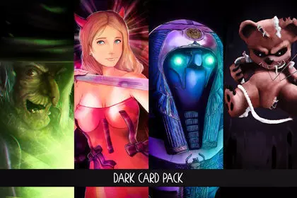 Dark Card Pack 3D model