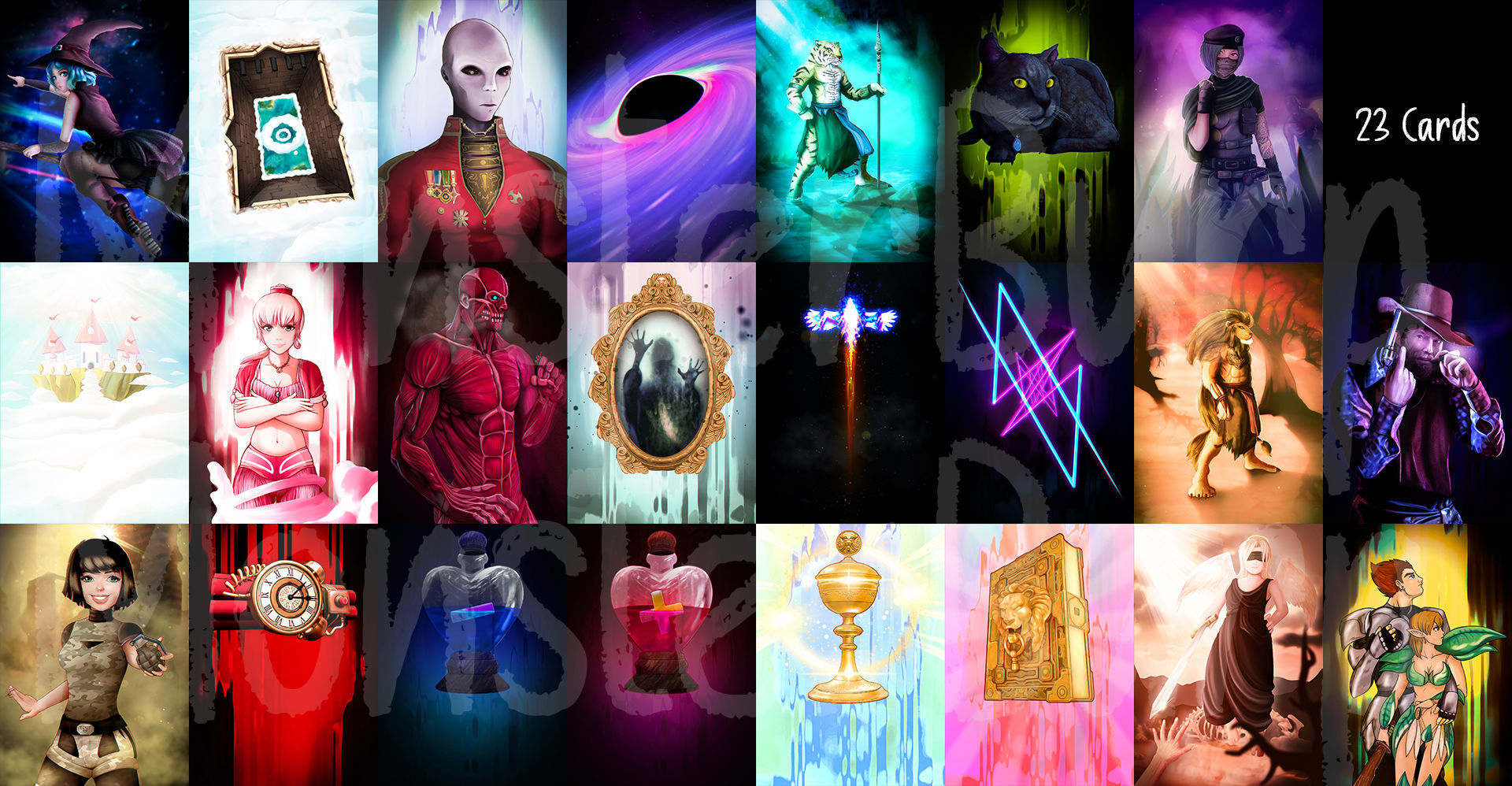 Light Card Pack 3D model_2