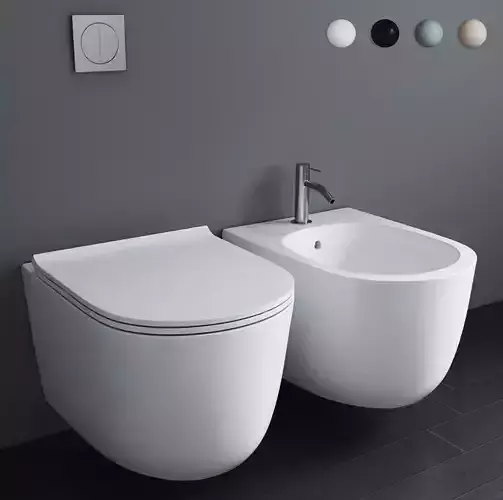 IDEAL STANDARD WALL HUNG WC AND BIDET 3D model