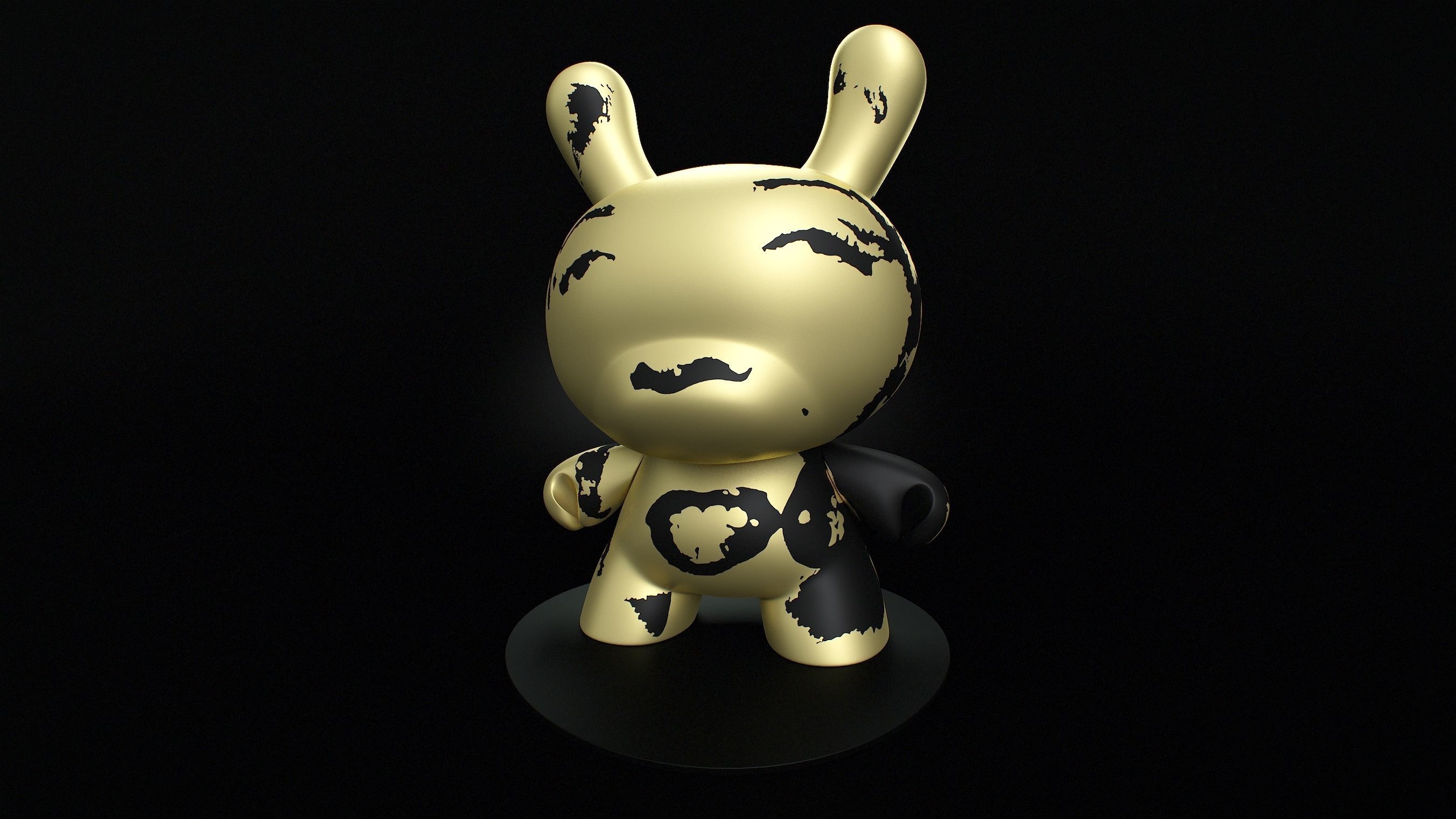 Kidrobot Andy Warhol 20 inch Gold Marilyn Dunny 3D model_22