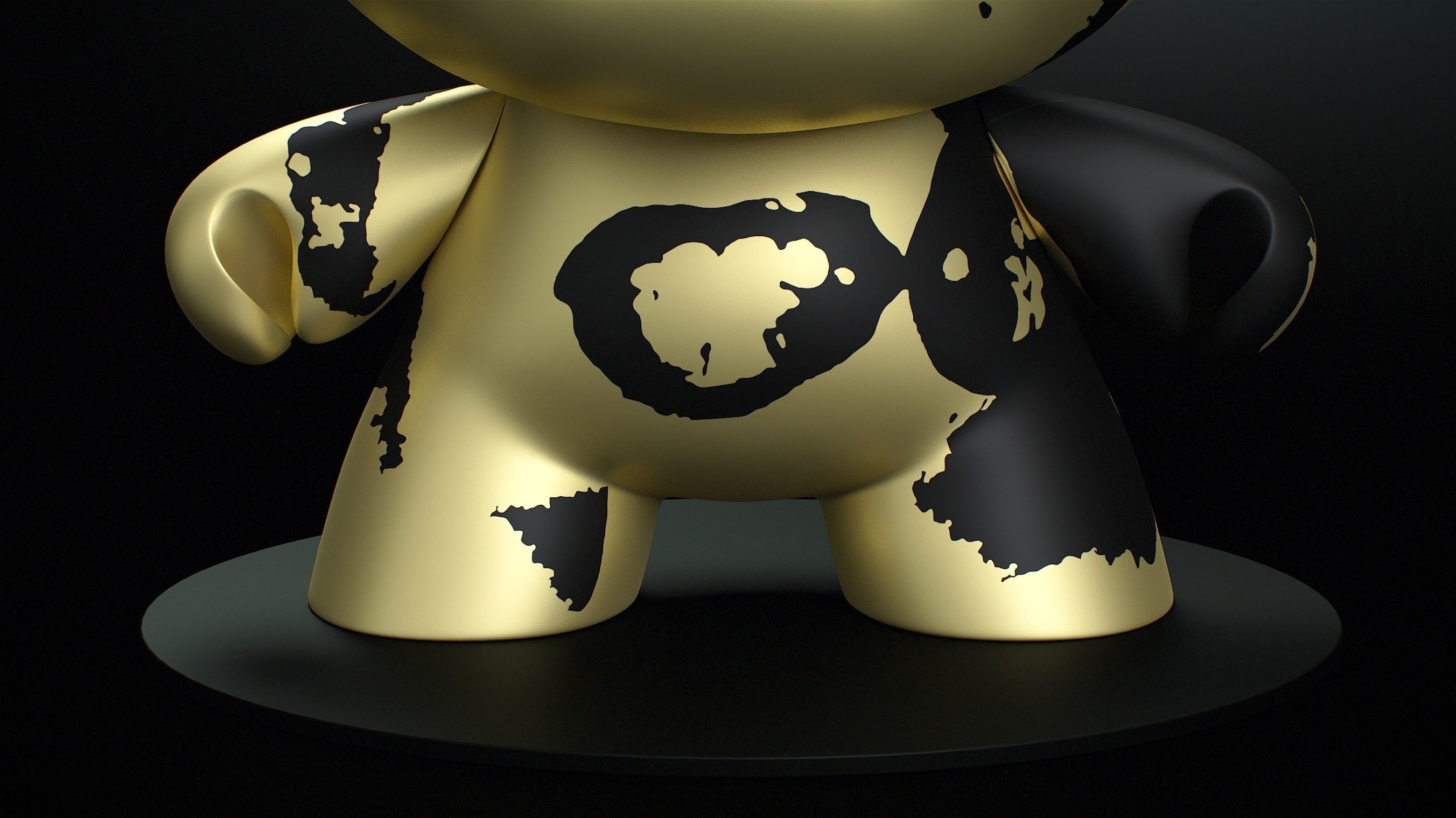 Kidrobot Andy Warhol 20 inch Gold Marilyn Dunny 3D model_12