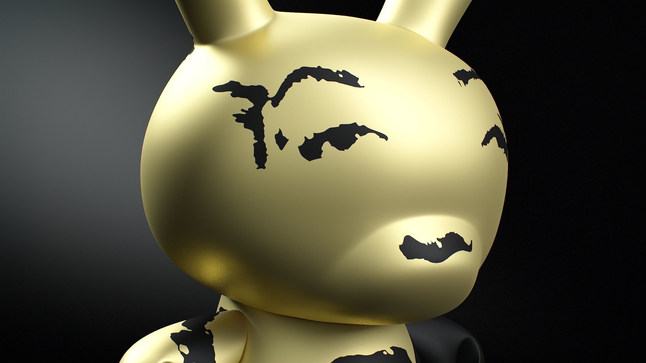 Kidrobot Andy Warhol 20 inch Gold Marilyn Dunny 3D model_6