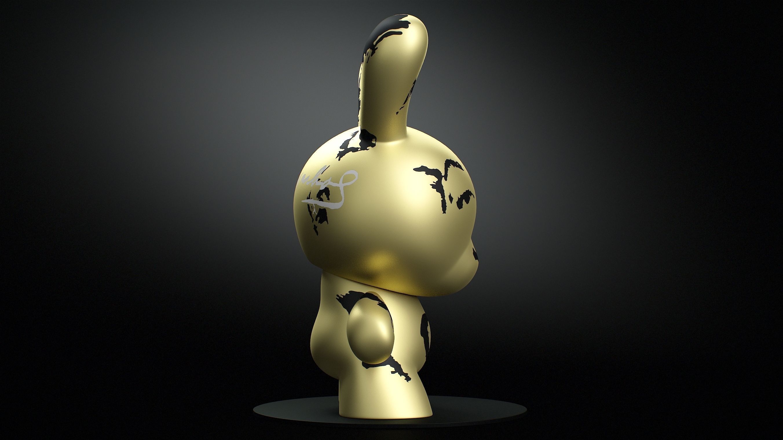 Kidrobot Andy Warhol 20 inch Gold Marilyn Dunny 3D model_16