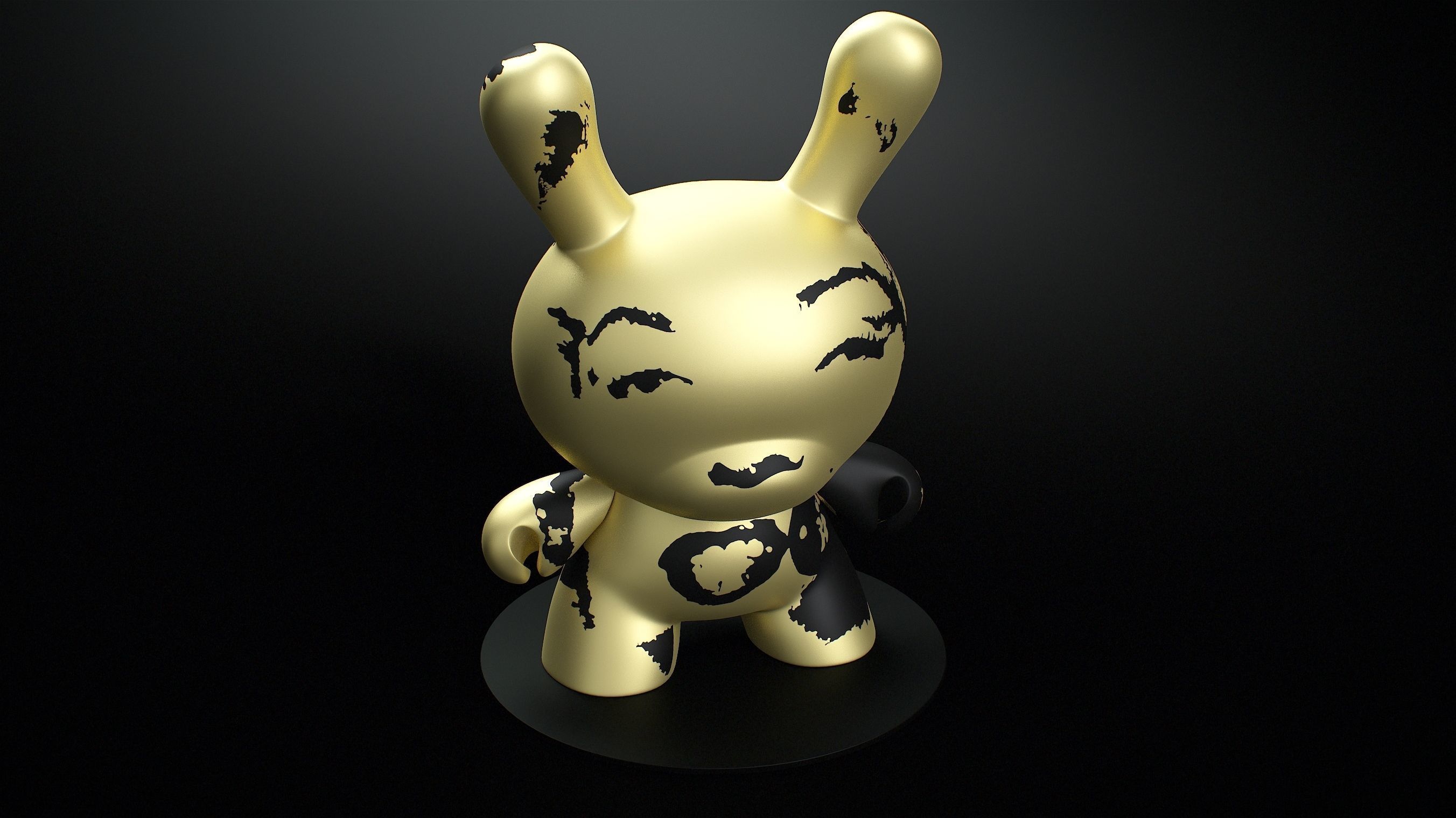 Kidrobot Andy Warhol 20 inch Gold Marilyn Dunny 3D model_18