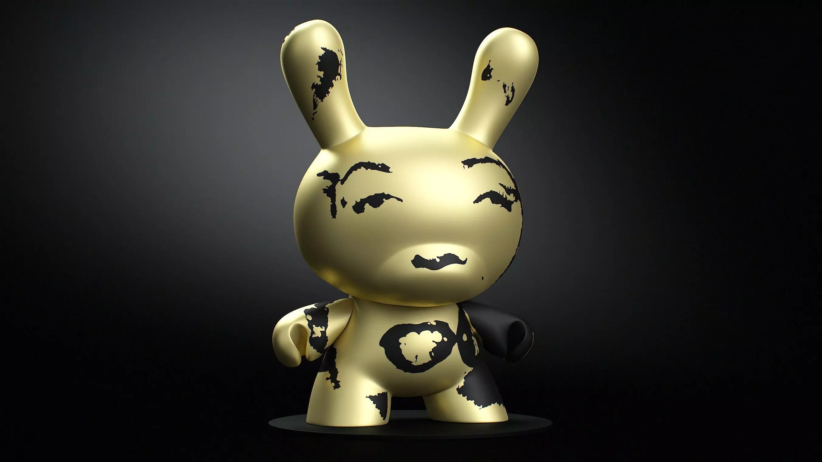 Kidrobot Andy Warhol 20 inch Gold Marilyn Dunny 3D model_0