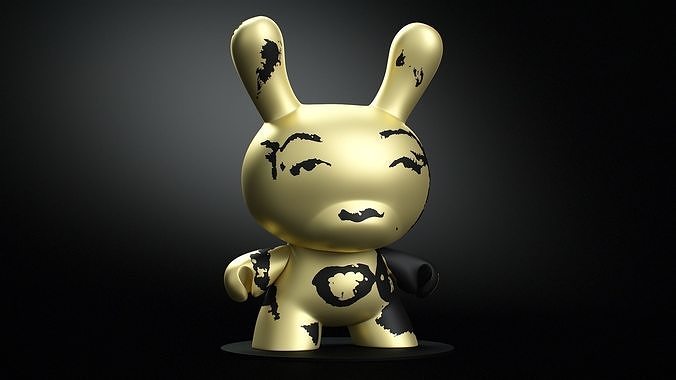 Kidrobot Andy Warhol 20 inch Gold Marilyn Dunny 3D model