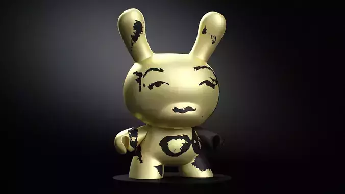 Kidrobot Andy Warhol 20 inch Gold Marilyn Dunny 3D model