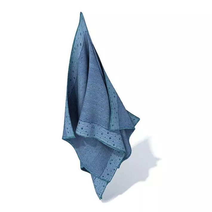 Blue Bath Towel 3D model_0
