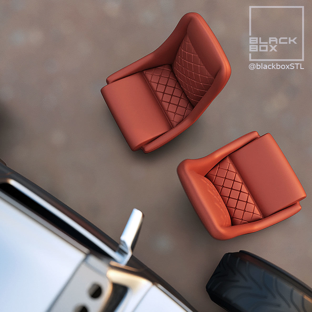 Classic Compact SEAT FOR DIECAST AND MODELKITS 3D print model_2