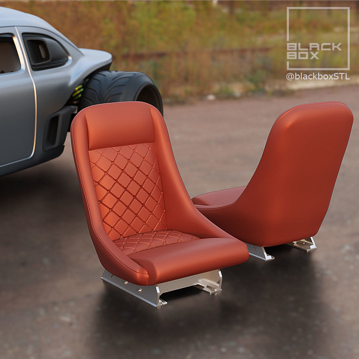 Classic Compact SEAT FOR DIECAST AND MODELKITS 3D print model_1