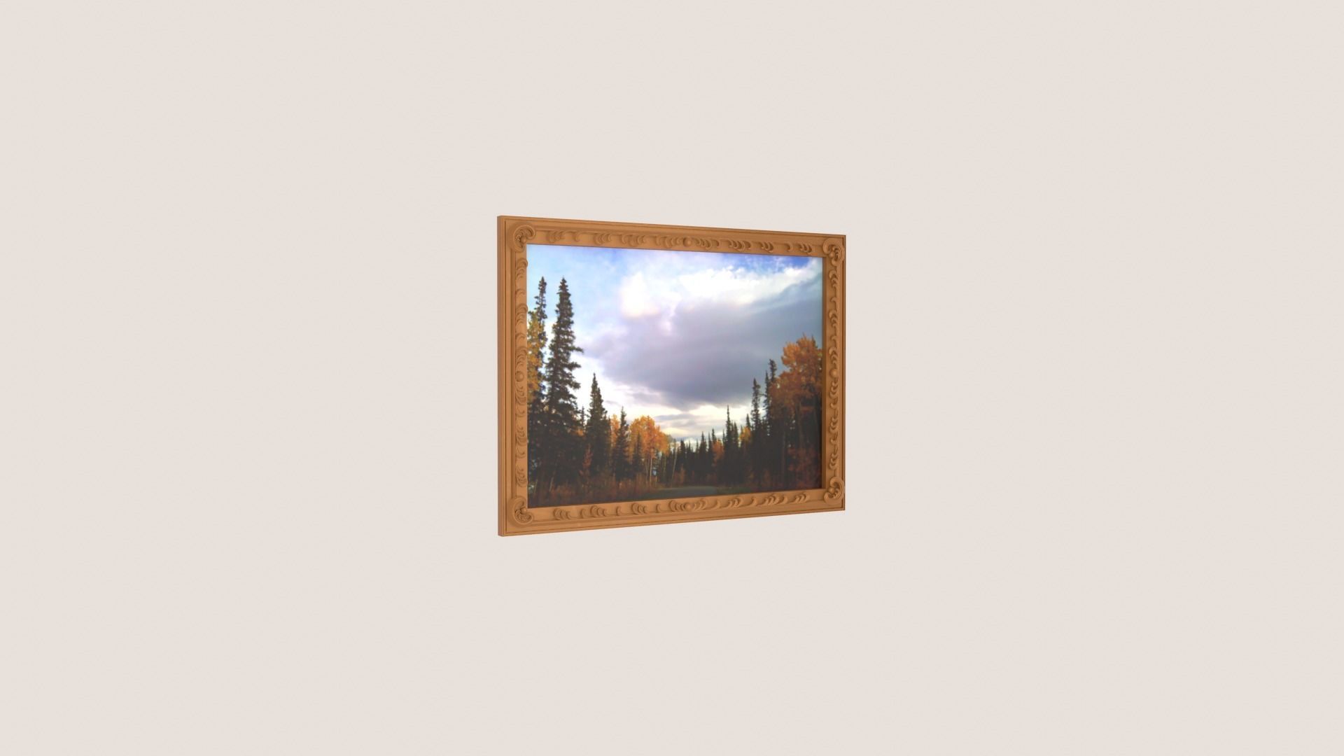 Framed painting Nature 2 3D model_19