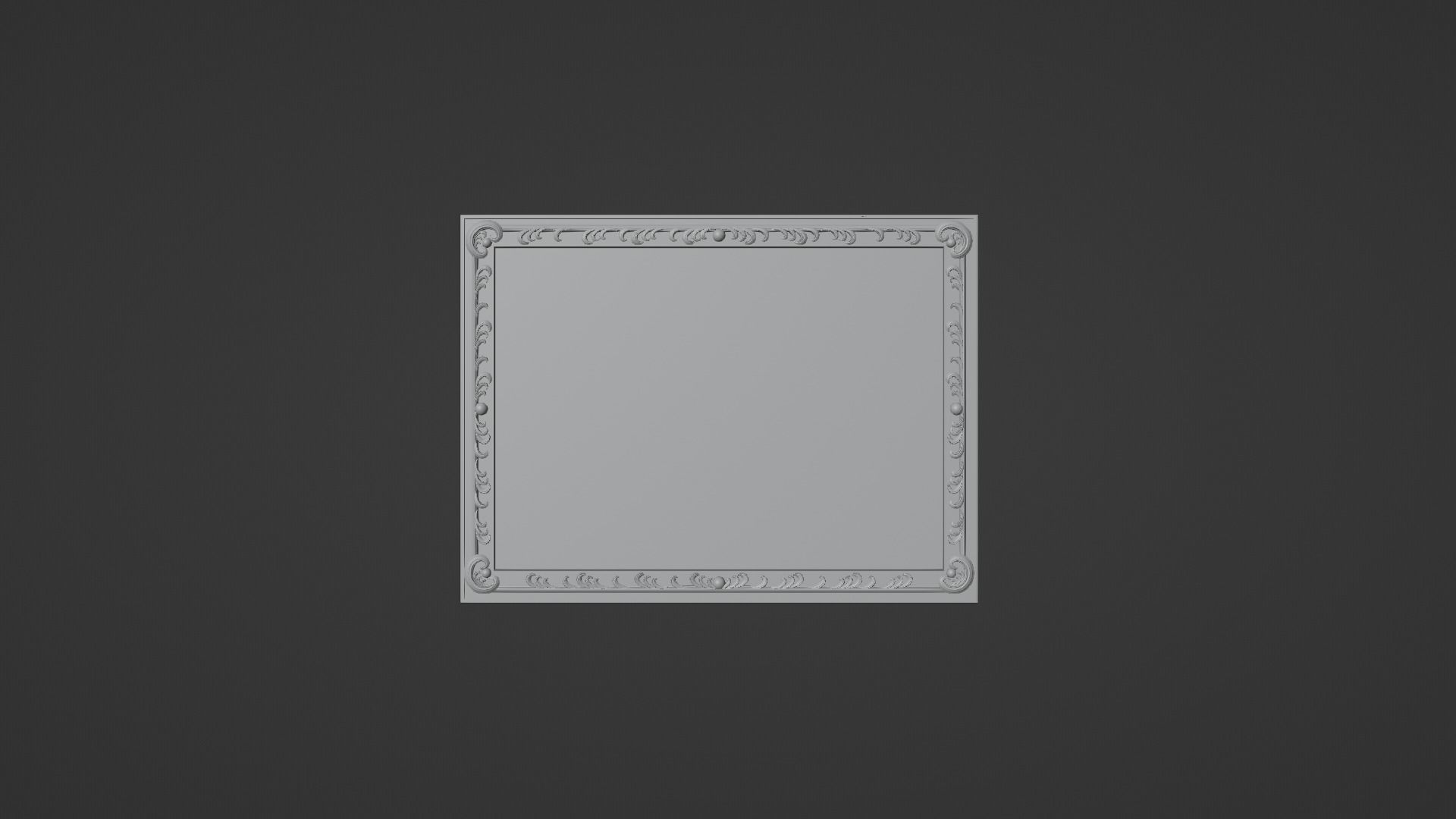 Framed painting Nature 2 3D model_2