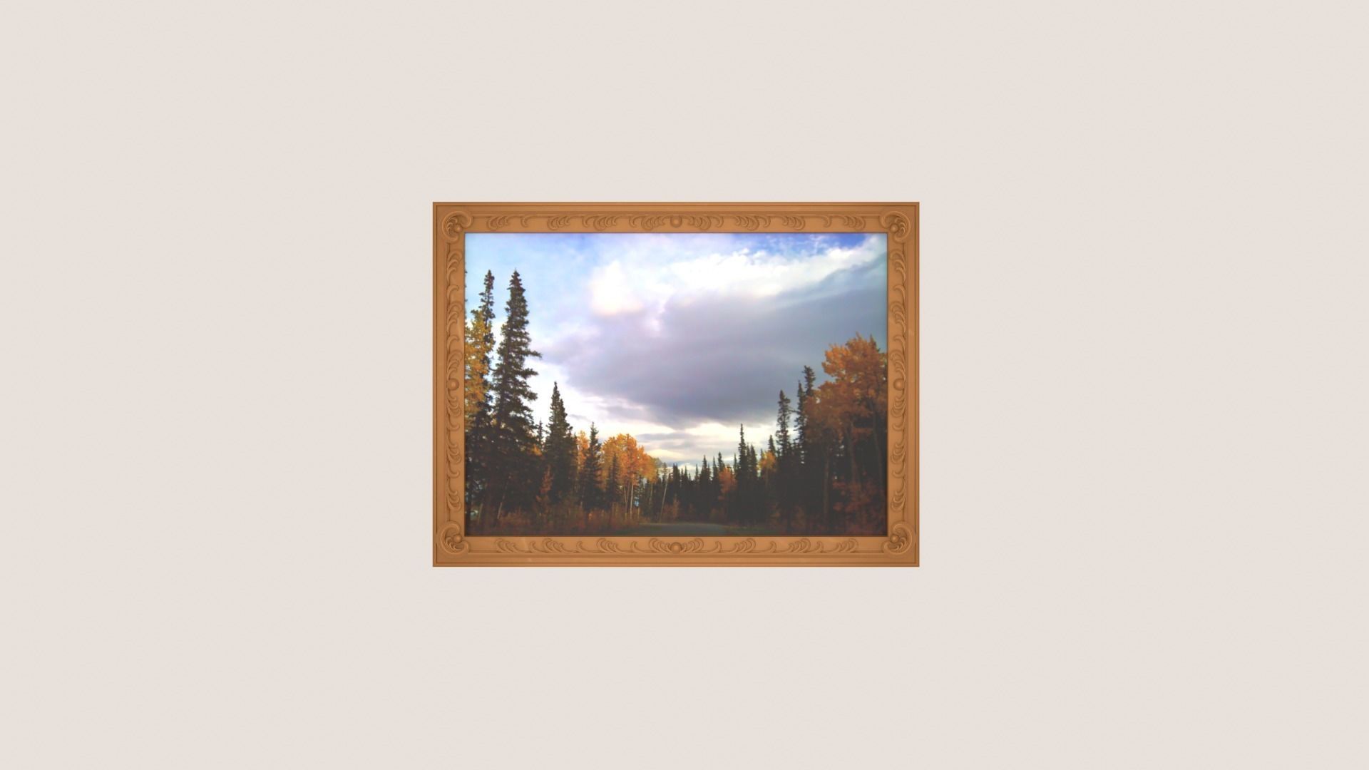Framed painting Nature 2 3D model_1