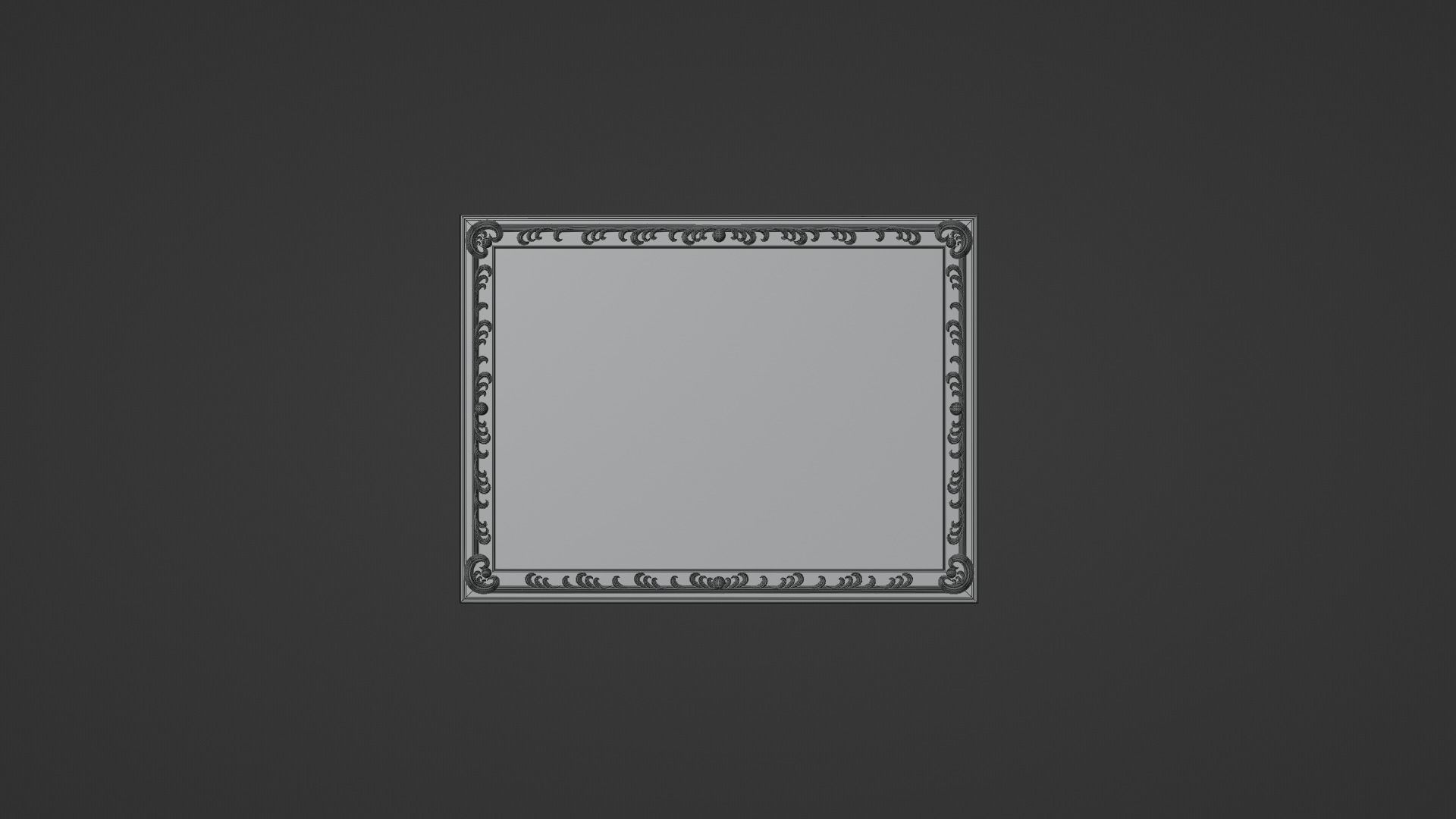 Framed painting Nature 2 3D model_3