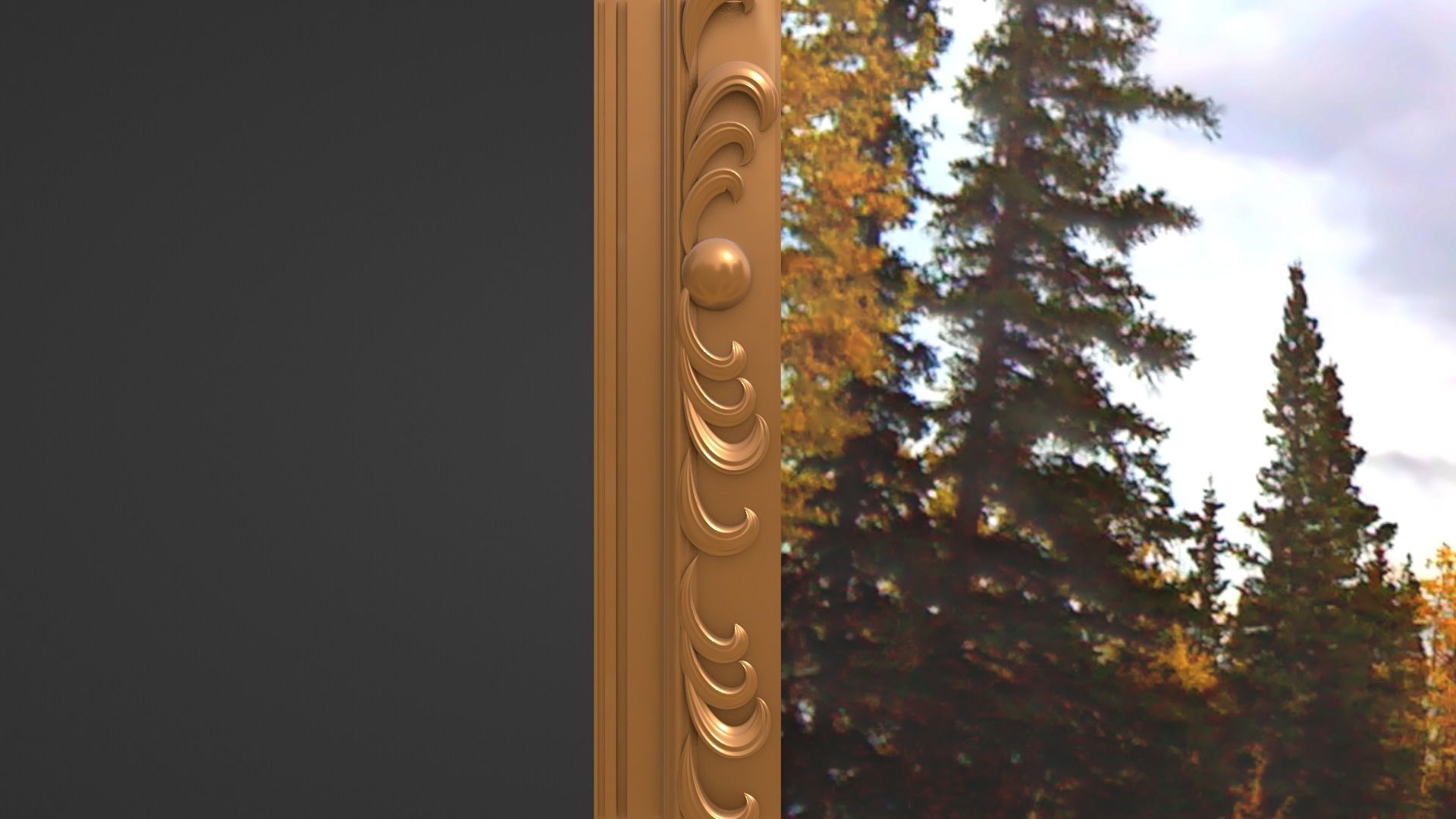 Framed painting Nature 2 3D model_12