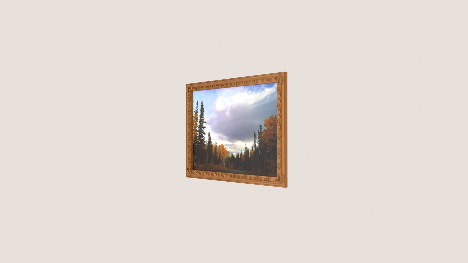 Framed painting Nature 2 3D model_10